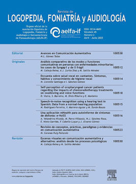 Imagen de Revista de Logopedia, Foniatría y Audiología 2025 ON LINE (4 fascículos anuales)