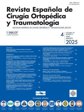 Imagen de Revista Española de Cirugía Ortopédica y Traumatología 2025 ON LINE(6 fascículos anuales)
